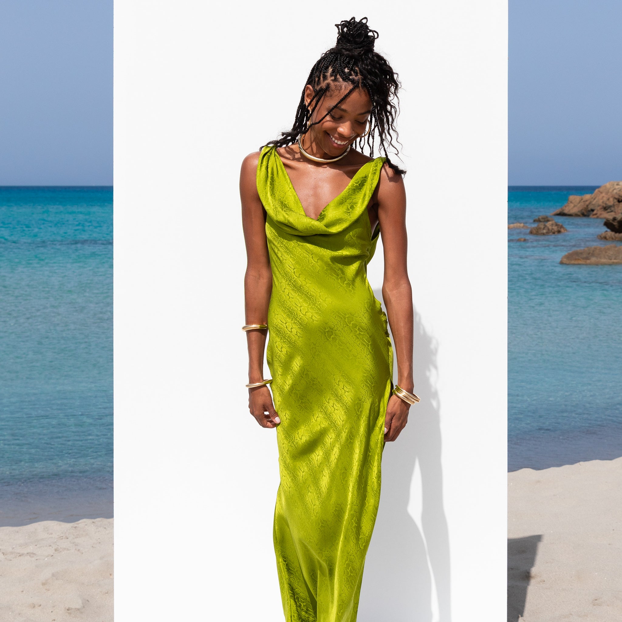 MODYZA | NAVARRA DRESS LIME