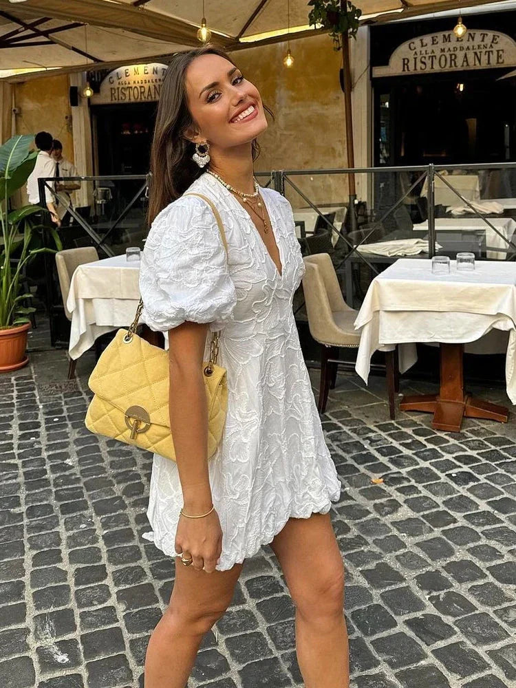 MODYZA | EMBROIDERED FLOWER DRESS NOLA