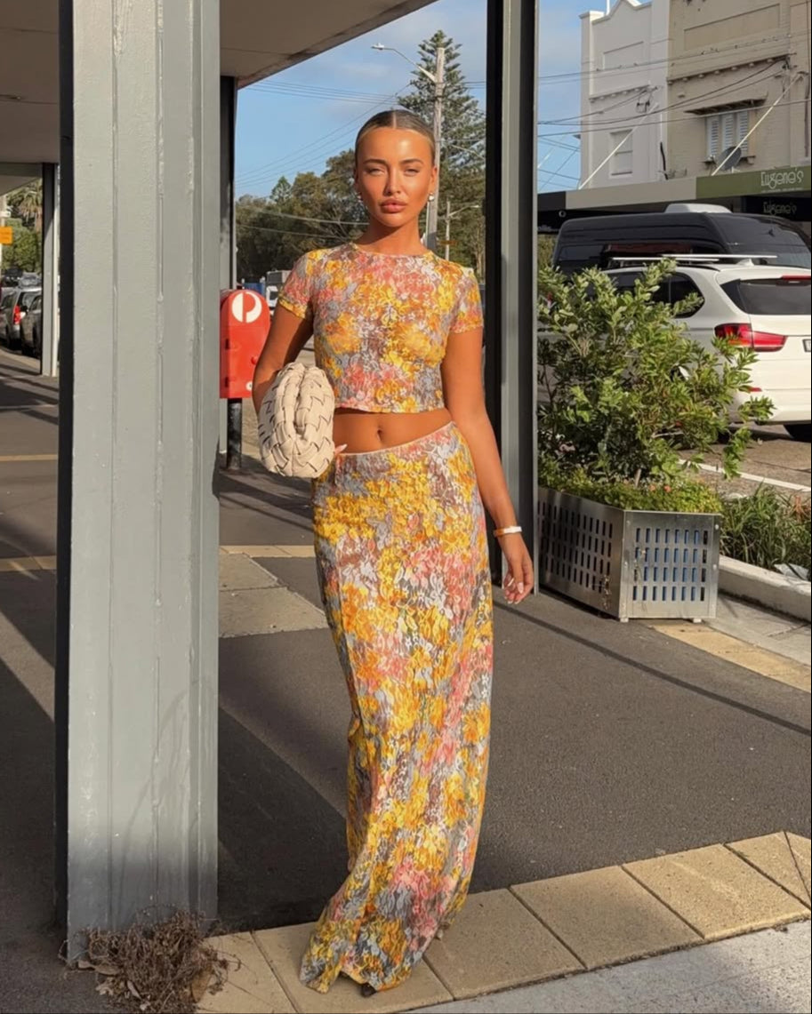 MODYZA | FLORAL PRINT TWO PIECE SET
