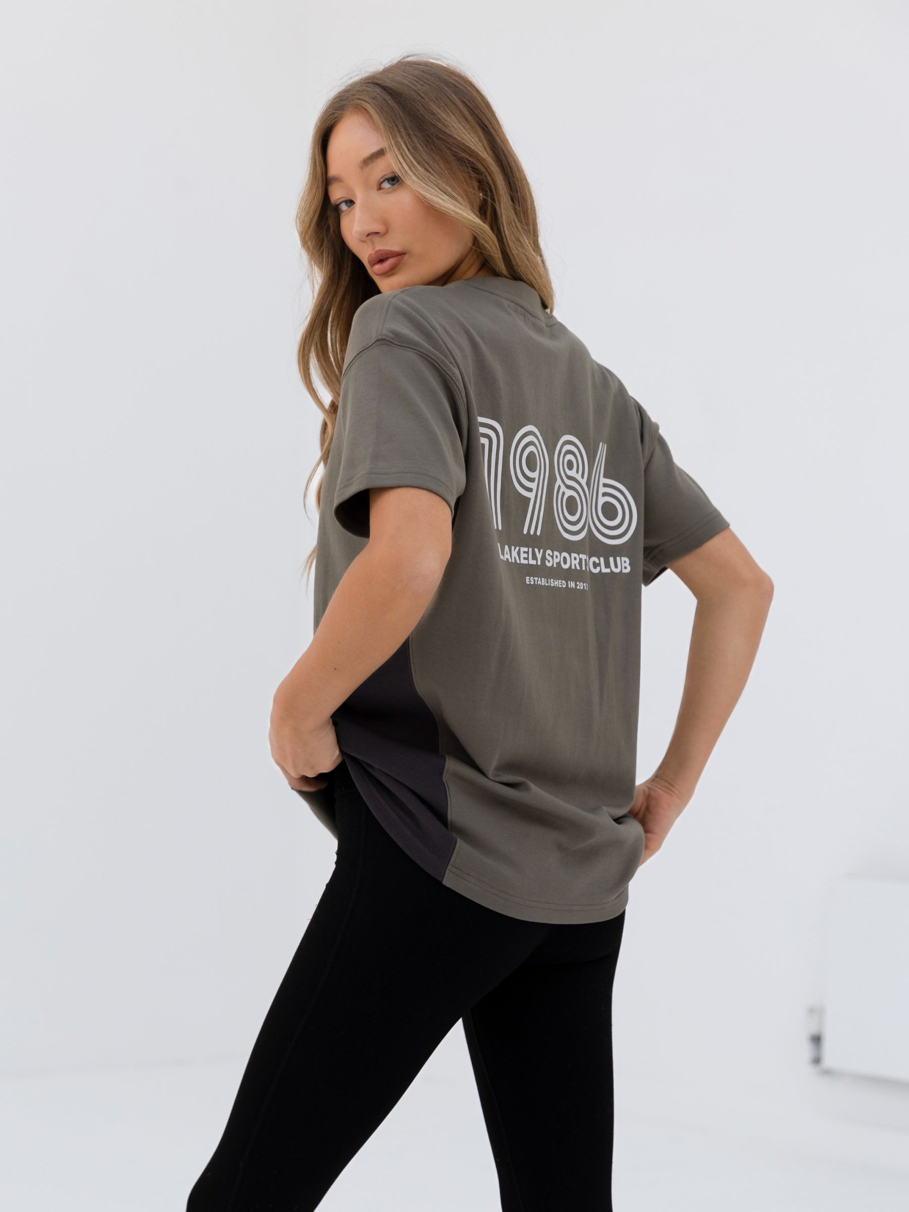 Panel Oversized T-Shirt - Safari Green
