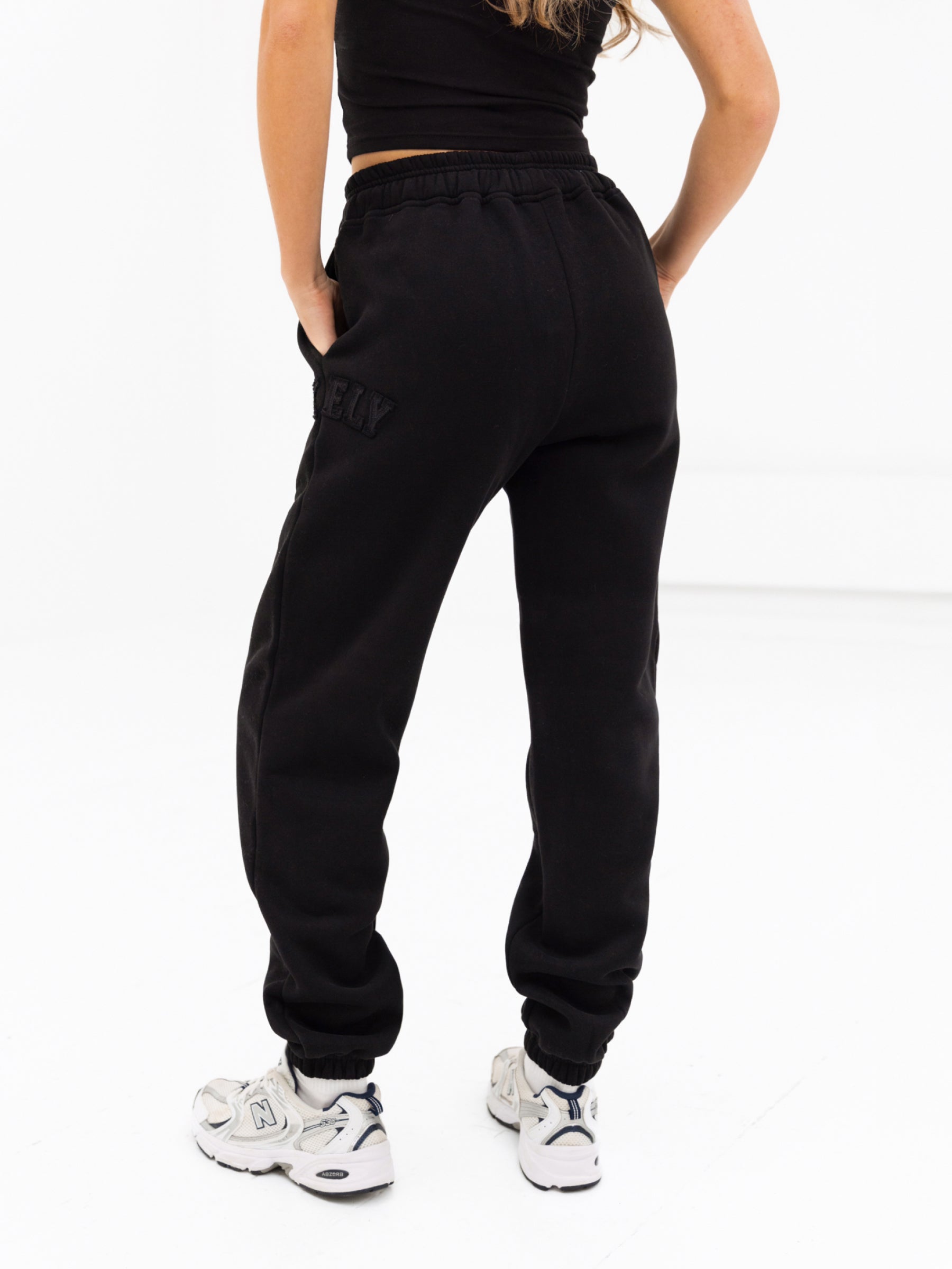 Tonal Varsity Sweatpants - Black