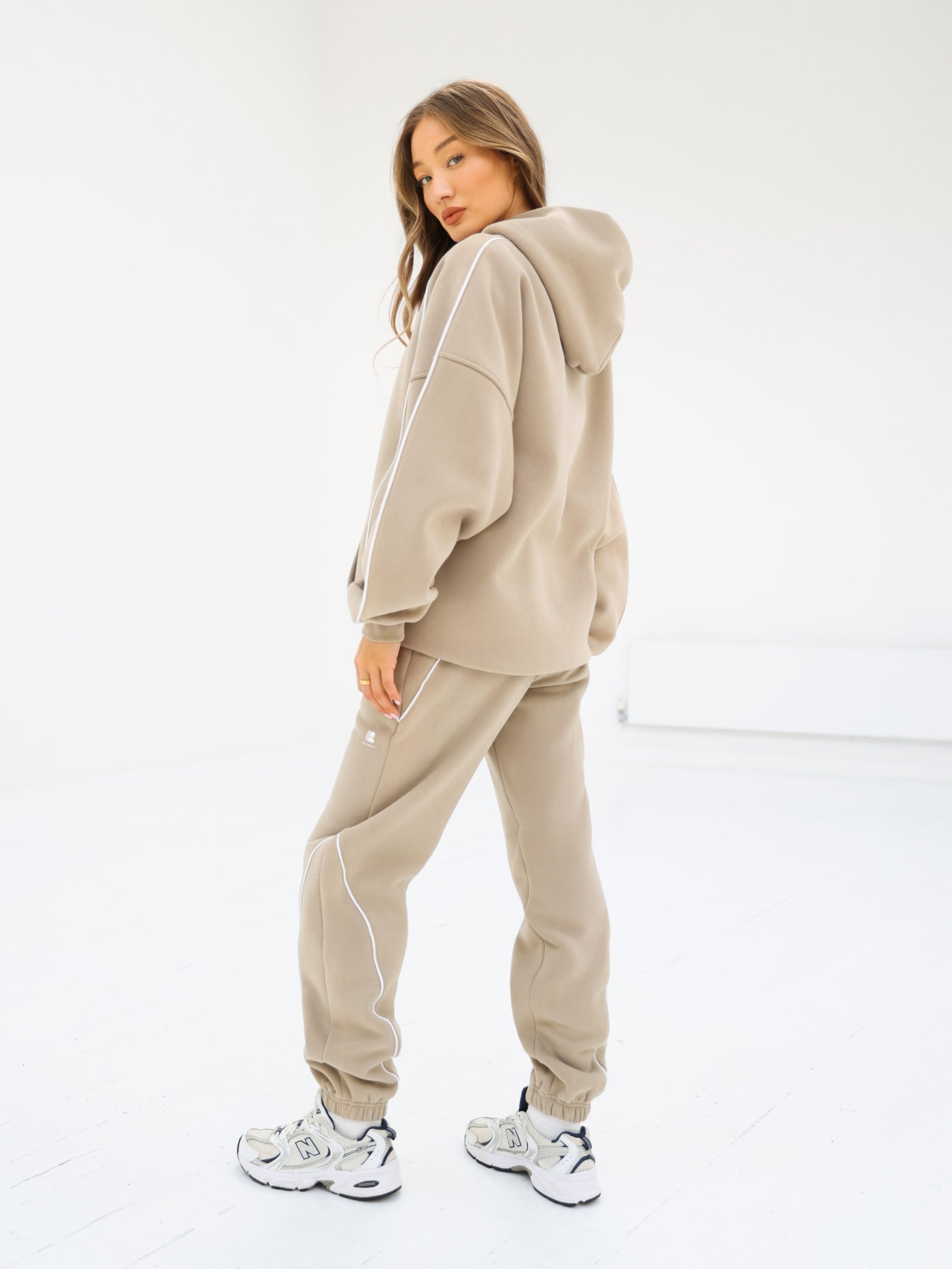 Seam Oversized Hoodie - Washed Khaki