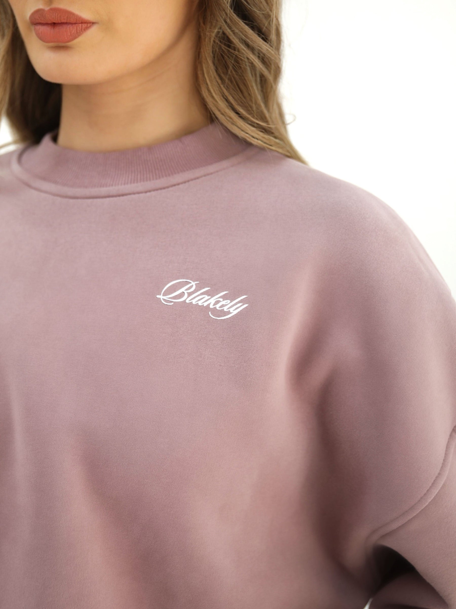 Off Duty Cropped Jumper - Dusty Pink