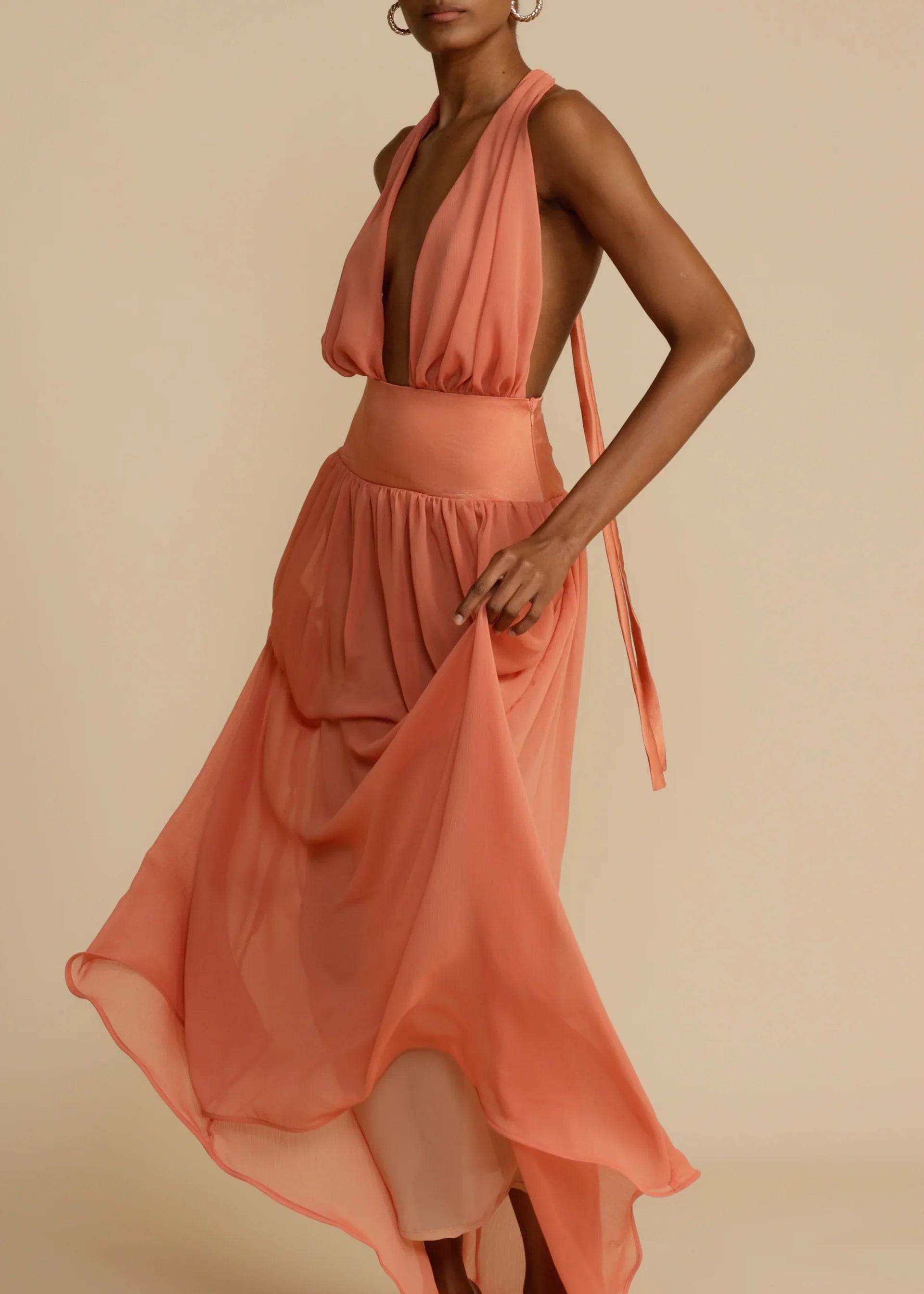MODYZA | SERENA DRAPED MAXI DRESS