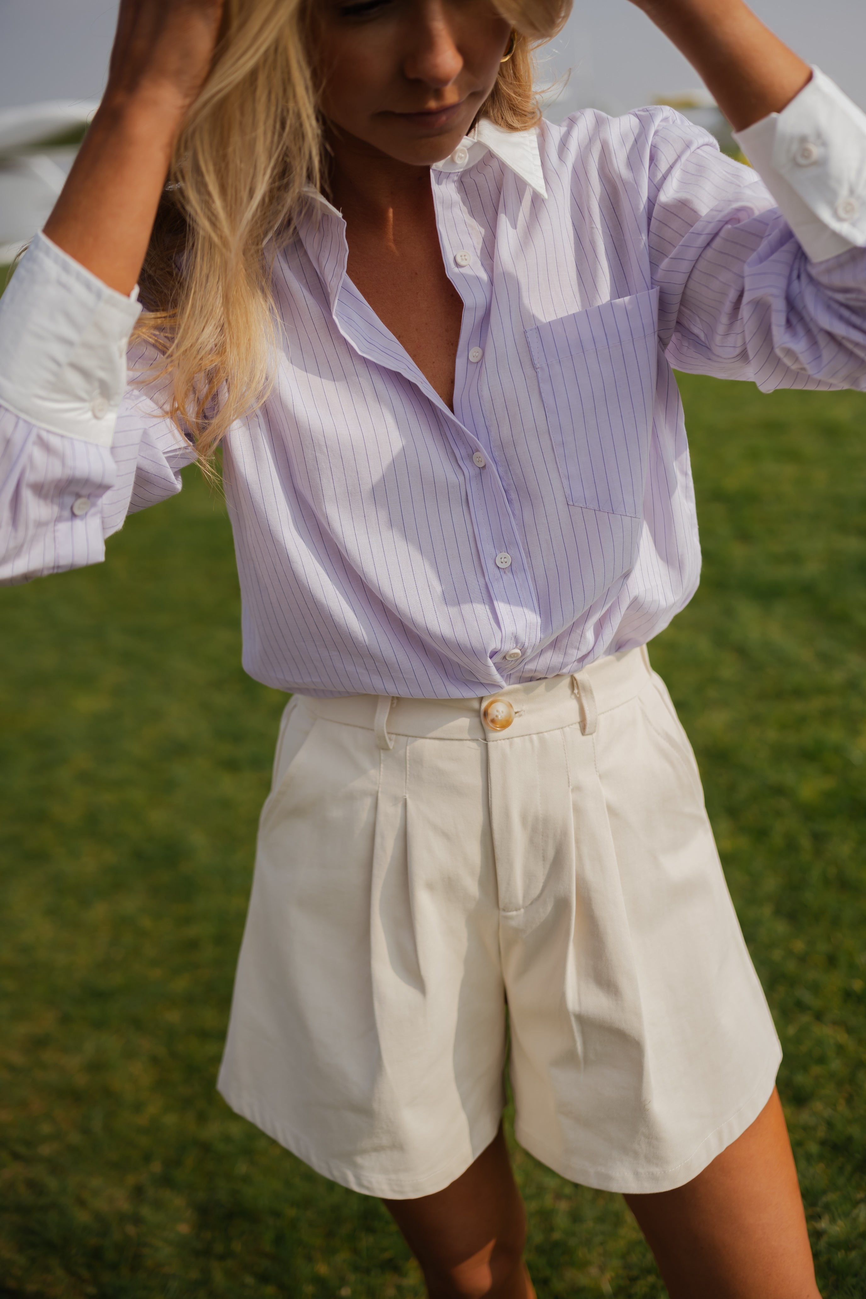 MODYZA | FAUSTINE SHORTS - BEIGE