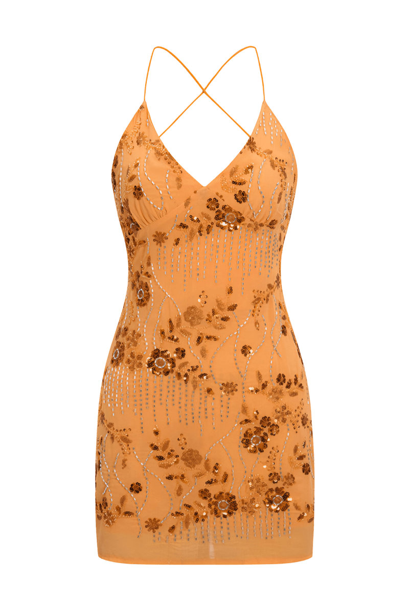 Tellisa Orange Dress
